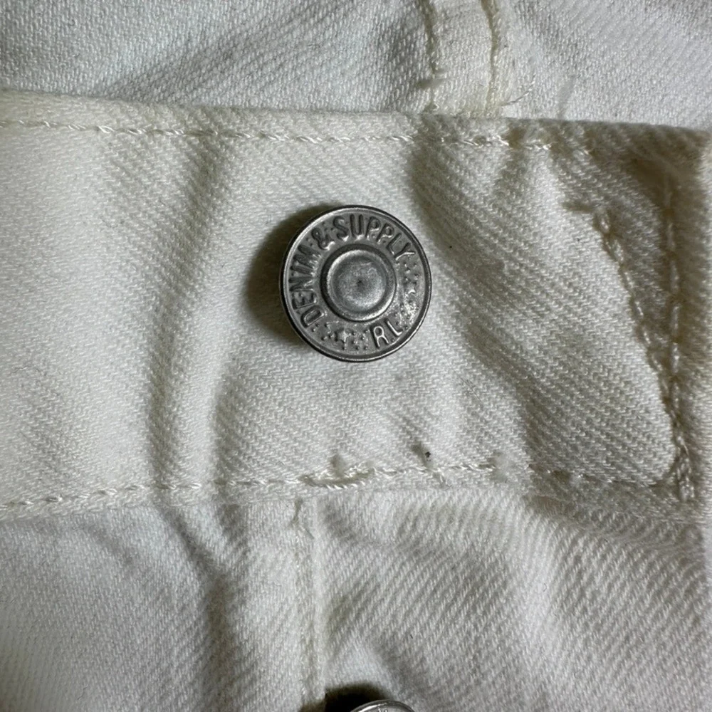 Denim & Supply Ralph Lauren Prospect Slim White Distressed Jeans 38/30 Mens